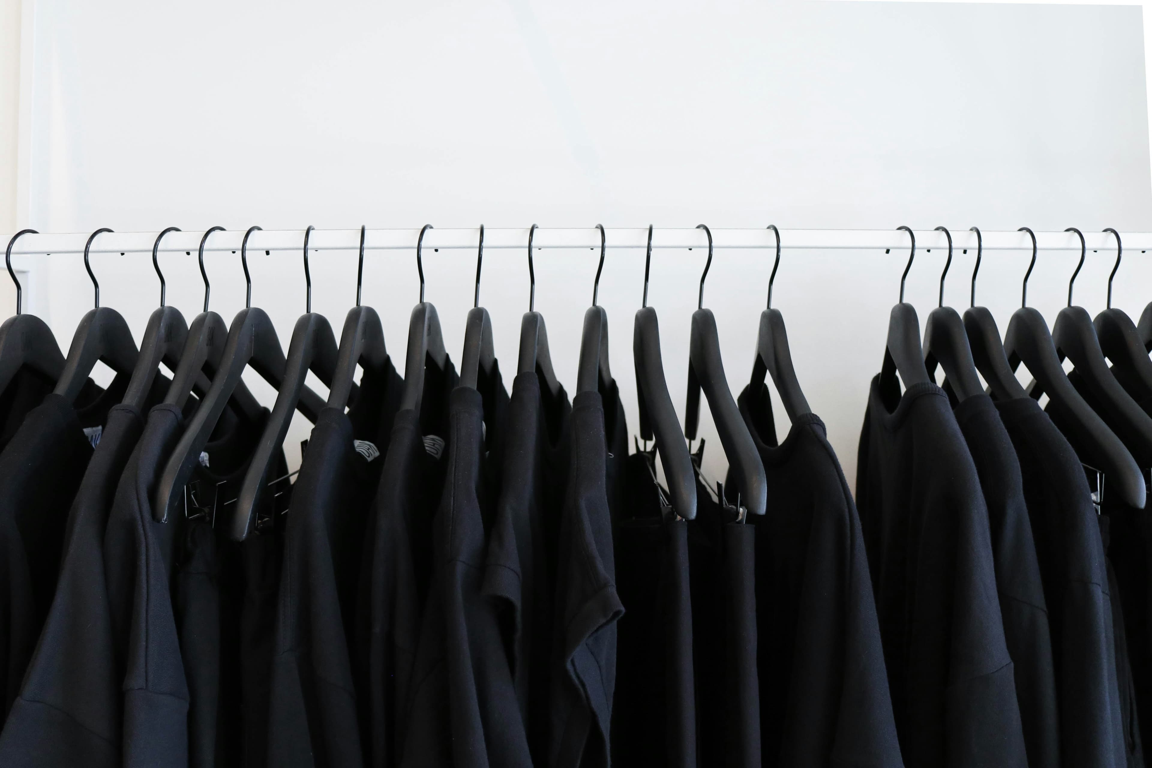 Black clothing rack